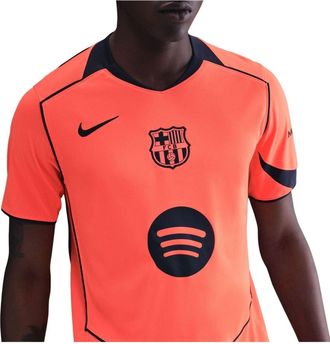 Nike x F.C. Barcelona 2025/26 Stadium Third Dri-FIT Total 90 Replica T-Shirt Bright Mango Midnight Navy HM3201-855