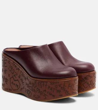 Chlo&eacute; Chlo&eacute; Maxime leather wedges