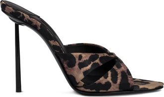 Le Silla Mules Shirley leopardate - Marrone
