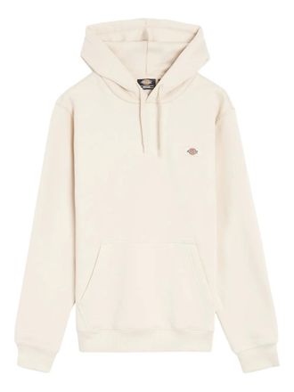 Dickies logo-patch kangaroo-pocket hoodie - White