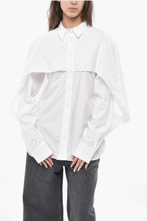 Stella McCartney Poplin Blouse with Cape Sleeves size 42