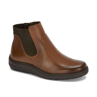 Andrea Womens Leather Booties In Brown