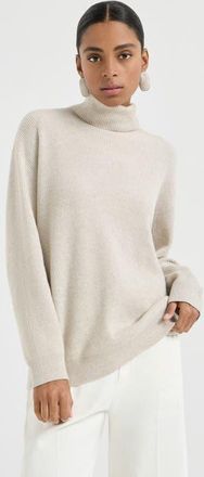 Brunello Cucinelli Cashmere English rib sweater in Oyster at Nordstrom, Size Xx-Small Eu