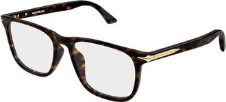 Montblanc Optical Frame - Heren - Brillen - Bruin - 56 MM - Accessoires