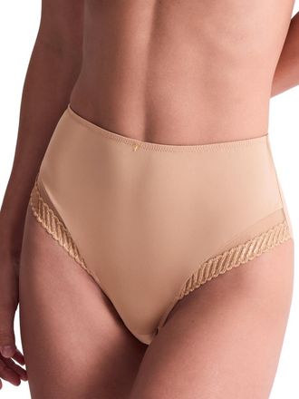 Aubade Womens Sheer Emotion High Waist Brief - Beige polyamide - Size X-Large