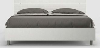 Itamoby Letto matrimoniale 160x190cm design contenitore legno bianco Ankel Nod