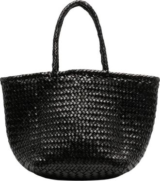 Dragon Diffusion Grace Handwoven Basket Small Tote Bag - Dames - Shoppers - Zwart - ONE Size - Tassen