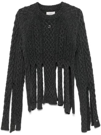 Coperni distressed sweater - women - Polyamide/Lambs Wool - M - Grey