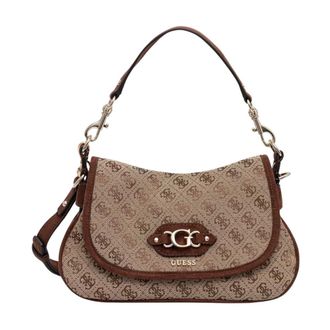 Guess Tassen, Dames, Beige, ONE Size, Su&egrave;de, Samantha Crossbody Tas