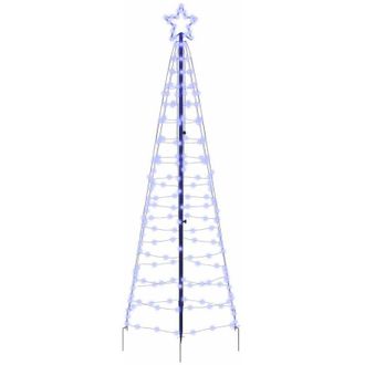 vidaXL &Aacute;rbol De Navidad Led Con Estacas De Tierra Azul 250 Cm Hierro Vidaxl