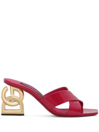 Dolce & Gabbana 3.5 75 mm sandalen met DG-hak - Rood
