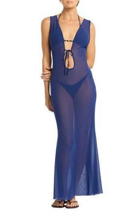 Bond-Eye Harper Cover-Up Maxi Dress in Midnight Mesh at Nordstrom Rack, Size X-Small/small