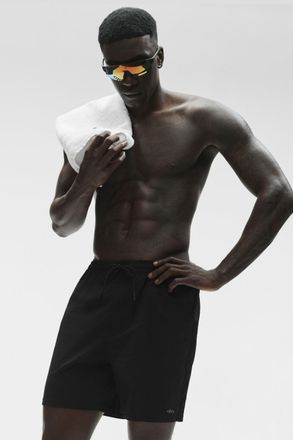 Alo | 7 High Tide Board Short in Black, Size: Medium