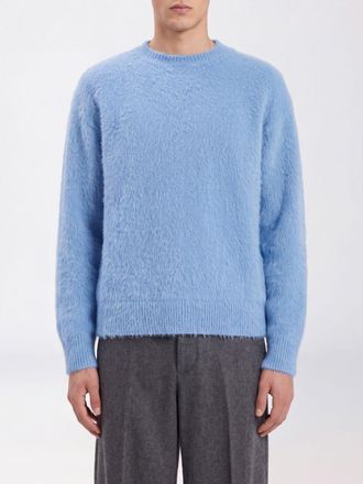 Roberto Collina Maglia girocollo in misto cotone con spalle cadute