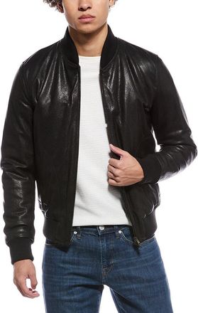 Slowear Montedoro By Slowear Leather Bomber Jacket