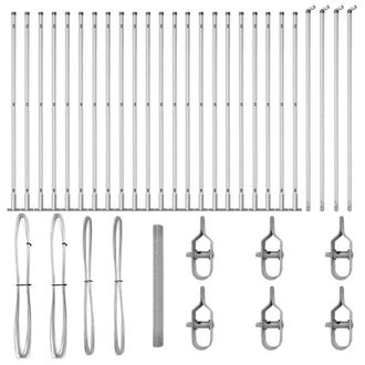 Berkfield Home Welded Wire Fence with 13 Flanged Posts 1.4x50 m Galvanised Steel in Silver