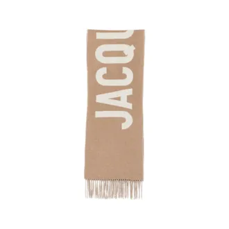 Jacquemus Bufanda con logo bordado - Accessories - Hombre - Beige - ONE SIZE
