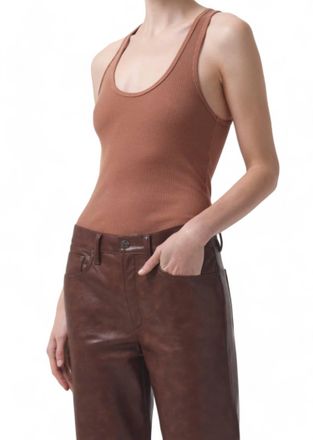 A Gold E Bianca Tank Top In Brown Sugar