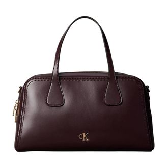 Calvin Klein Medium Bowlingtas - Dames - Tassen - Bruin - Maat: ONE Size Zijde