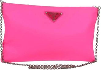 Prada Pre-owned Nylon prada-bags - Dames - Vintage Schoudertas - Roze - ONE Size - Nylon - Vintage