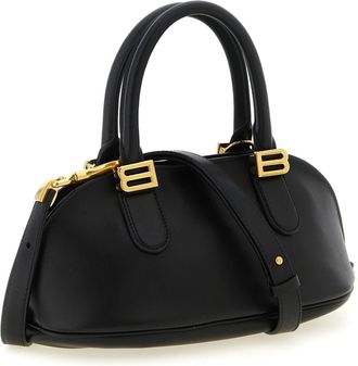 Balenciaga Womens Bolero Top Handle Bag Black Calfskin Leather