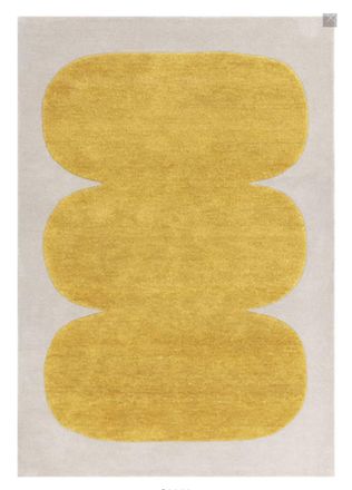 Novatrend Alfombra de sal&oacute;n moderna en lana amarilla 160x230 cm