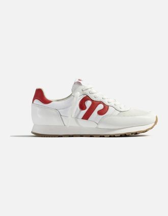 Wushu Ruyi Womens Club Sneaker - White / Red - Size: 10.5