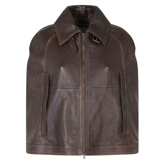 7 For All Mankind Capa in pelle - - Jackets - Donna - Marrone - S