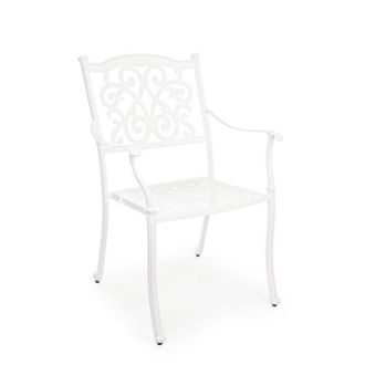 BIZZOTTO Bizzotto - Silla Apilable Blanca Con Brazos Para Exterior 650x600x920