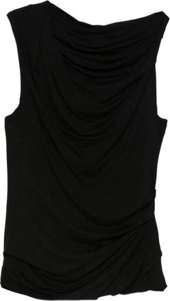 Entire studios Draped Tank Top - Dames - Tops zonder mouwen - Zwart - S - Tops