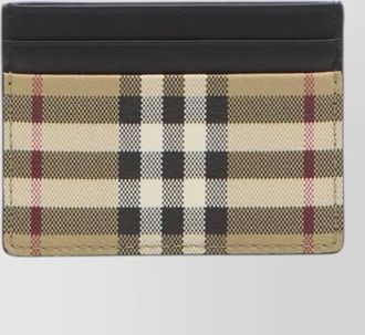 Burberry check canvas card holder