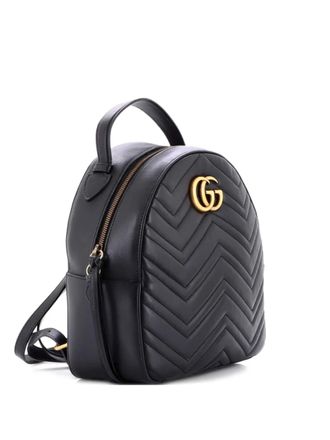 Gucci GG Marmont Matelasse Leather Small backpack - Black