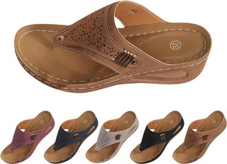 Generic Womens Flip Flops Comfortable Walking Sandals with Plantar Ladies Yoga Mat Fasciitis Arch Support Slip On Indoor Outdoor for Summer Casual Slippers Ev