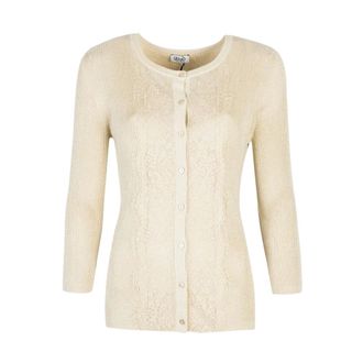 Liu Jo Vest met knoopsluiting - Dames - Truien - Beige - Maat: XL