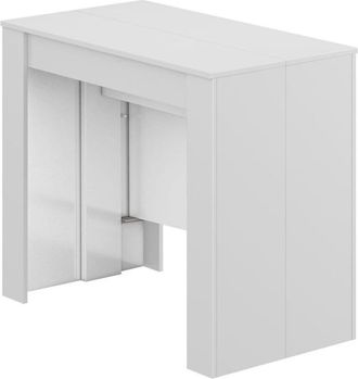HOGAR 24 Consola para comedor extensible blanco brillo