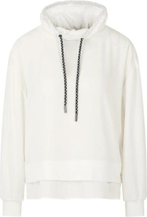 Marc Cain Blusenshirt - Dames - Hoodies - Wit - XS - Katoen - Hoodies & sweatvesten