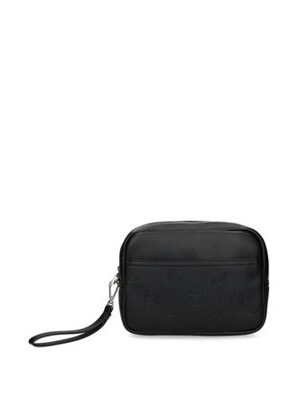 Calvin Klein logo-debossed clutch bag - men - Polyurethane - OS - Black