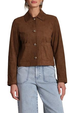 Bagatelle Faux Suede Jacket in Deep Toffee at Nordstrom, Size X-Large