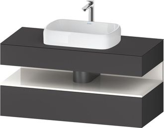 Duravit Duravit - Qatego Consola Mueble Bajo Lavabo, 1 Extra&iacute;ble, 1 Caj&oacute;n