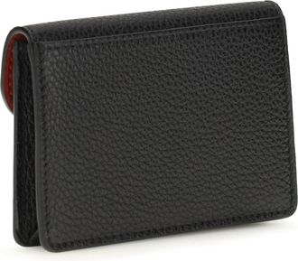 Ferragamo Womens Gancini Keyring Black Calf Leather Bos Taurus Wallet