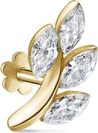 Maria Tash Diamond Vine Threaded Stud Earring in Yellow Gold at Nordstrom, Size 10.5 Mm