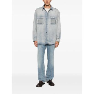 Haikure Cotton Denim Shirt - Blue