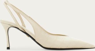 Ferragamo Donna Slingback Bianco Taglia 36.5