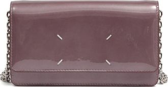 Maison Margiela Four Stitches Chain Wallet - Dames - Portefeuilles - Paars - ONE Size - Leer - Accessoires