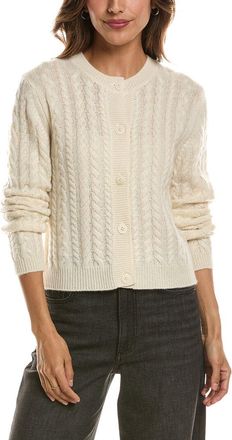 Fort&eacute; Cashmere Cable Crewneck 100% Cashmere Cardigan