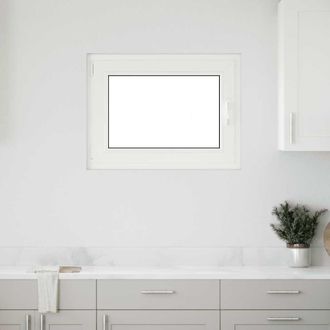 Berkfield Home Basement Window RISOR 80x60 cm Tilt&Turn DIN Left White