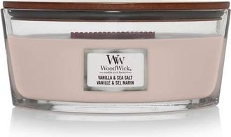Woodwick geurkaars Vanilla & Sea Salt Ellipse