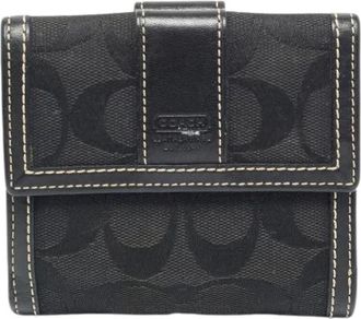 Coach Pre-owned Canvas Portemonnee - Dames - Vintage Accessoires - Zwart - ONE Size - Vintage