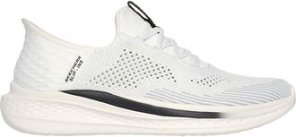 Skechers Mens Slade-Quinto Hands Free Slip-in Moccasin, White, 7.5