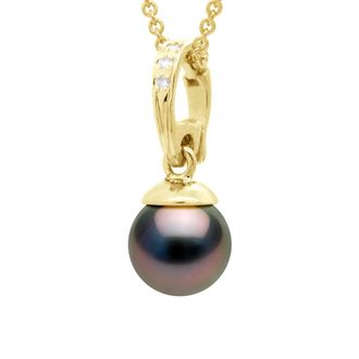 Ateliers Saint Germain Womens Beaded Pendant Openable Yellow Gold and Real Cultured Tahiti Pearl Round 10-11 mm - One Size